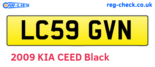 LC59GVN are the vehicle registration plates.