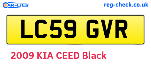 LC59GVR are the vehicle registration plates.