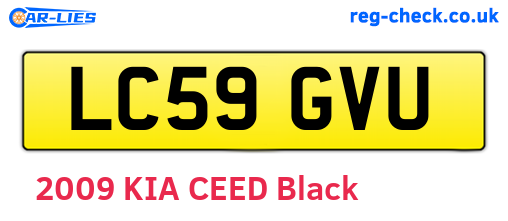 LC59GVU are the vehicle registration plates.