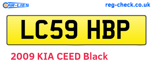 LC59HBP are the vehicle registration plates.