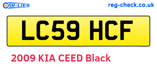 LC59HCF are the vehicle registration plates.
