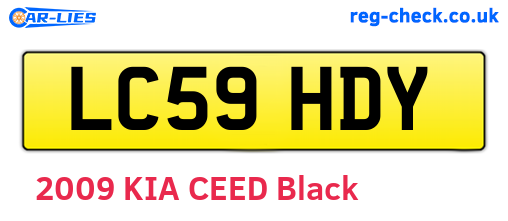 LC59HDY are the vehicle registration plates.