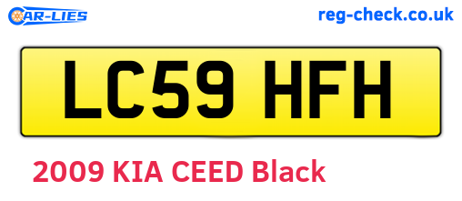 LC59HFH are the vehicle registration plates.