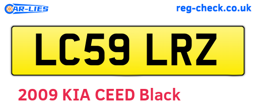 LC59LRZ are the vehicle registration plates.