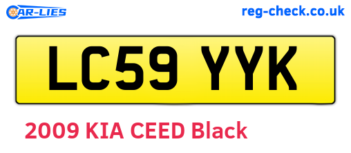 LC59YYK are the vehicle registration plates.