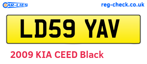 LD59YAV are the vehicle registration plates.
