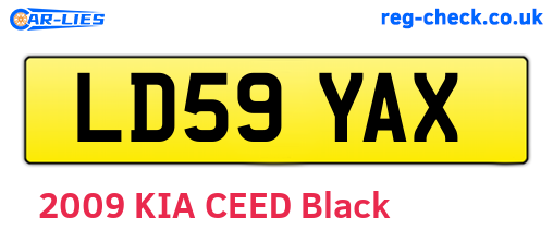 LD59YAX are the vehicle registration plates.