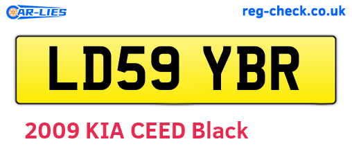 LD59YBR are the vehicle registration plates.