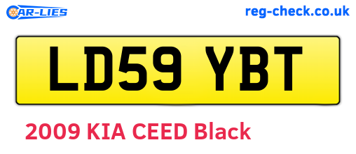 LD59YBT are the vehicle registration plates.