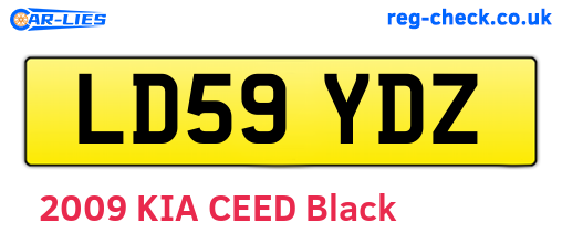 LD59YDZ are the vehicle registration plates.
