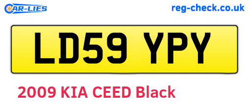 LD59YPY are the vehicle registration plates.
