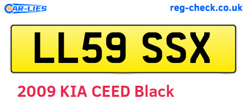 LL59SSX are the vehicle registration plates.