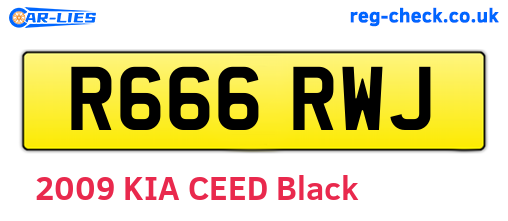 R666RWJ are the vehicle registration plates.