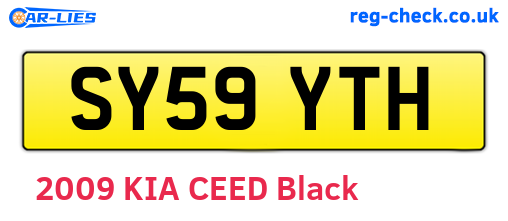 SY59YTH are the vehicle registration plates.