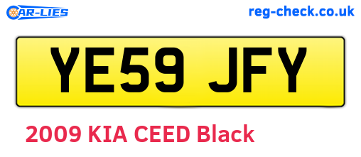 YE59JFY are the vehicle registration plates.