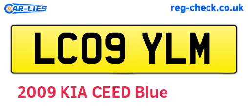 LC09YLM are the vehicle registration plates.