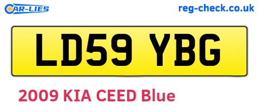 LD59YBG are the vehicle registration plates.