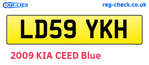 LD59YKH are the vehicle registration plates.