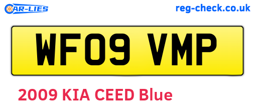 WF09VMP are the vehicle registration plates.