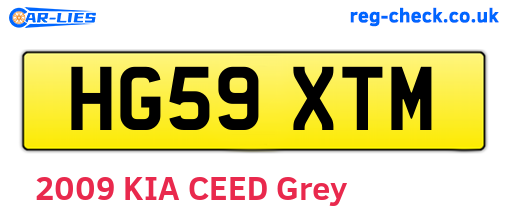 HG59XTM are the vehicle registration plates.