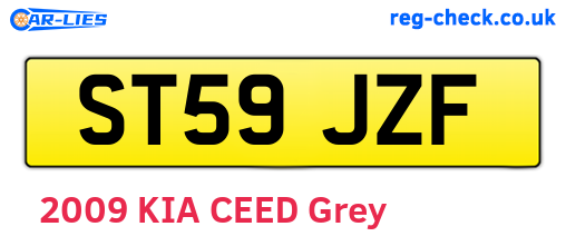 ST59JZF are the vehicle registration plates.