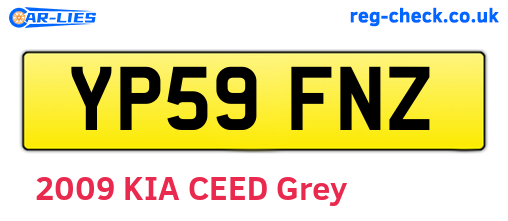 YP59FNZ are the vehicle registration plates.