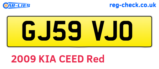 GJ59VJO are the vehicle registration plates.