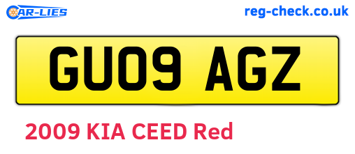 GU09AGZ are the vehicle registration plates.