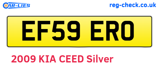 EF59ERO are the vehicle registration plates.
