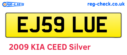 EJ59LUE are the vehicle registration plates.