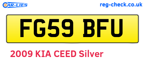 FG59BFU are the vehicle registration plates.