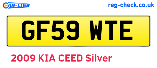 GF59WTE are the vehicle registration plates.