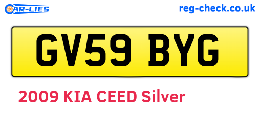 GV59BYG are the vehicle registration plates.