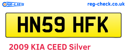 HN59HFK are the vehicle registration plates.