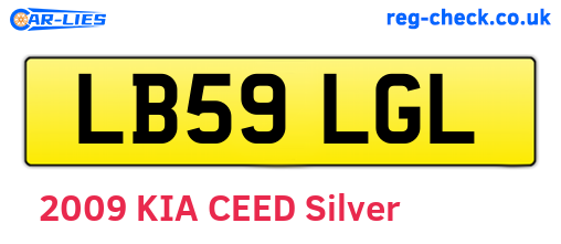 LB59LGL are the vehicle registration plates.