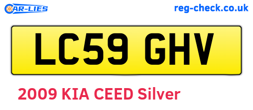 LC59GHV are the vehicle registration plates.