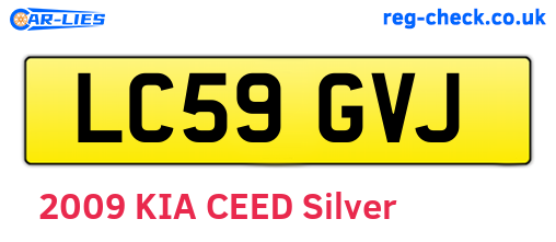 LC59GVJ are the vehicle registration plates.