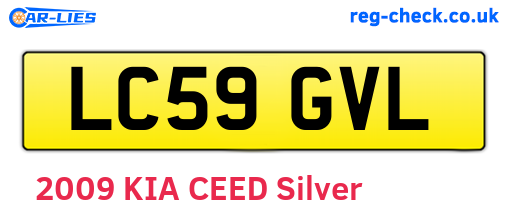 LC59GVL are the vehicle registration plates.