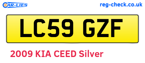LC59GZF are the vehicle registration plates.