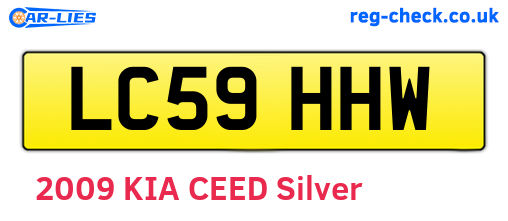 LC59HHW are the vehicle registration plates.