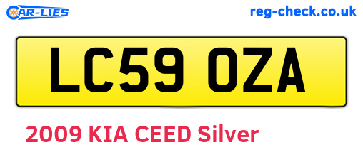 LC59OZA are the vehicle registration plates.