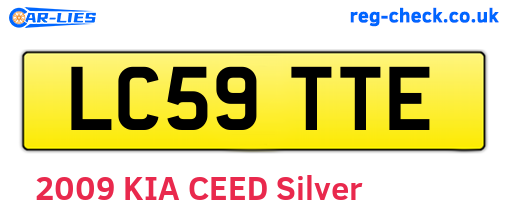 LC59TTE are the vehicle registration plates.