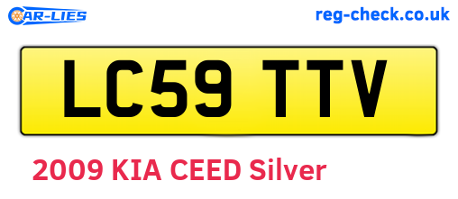 LC59TTV are the vehicle registration plates.