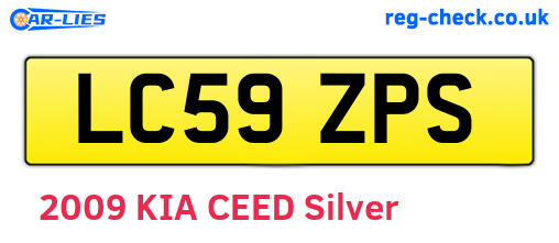 LC59ZPS are the vehicle registration plates.