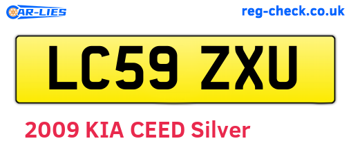 LC59ZXU are the vehicle registration plates.
