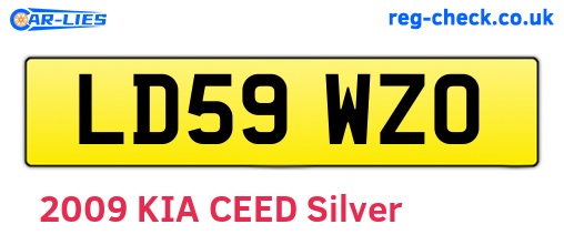 LD59WZO are the vehicle registration plates.
