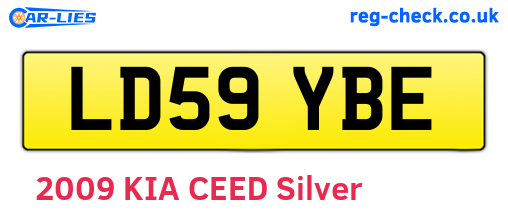 LD59YBE are the vehicle registration plates.