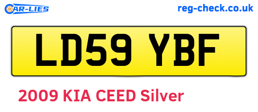 LD59YBF are the vehicle registration plates.