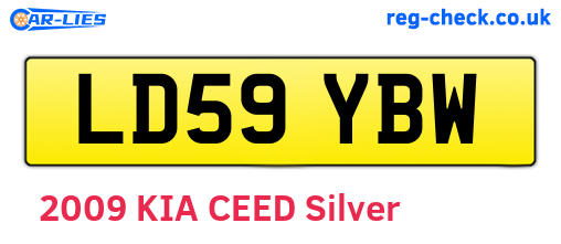 LD59YBW are the vehicle registration plates.