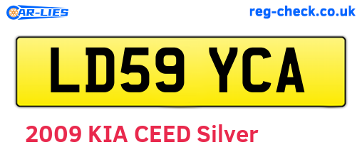 LD59YCA are the vehicle registration plates.